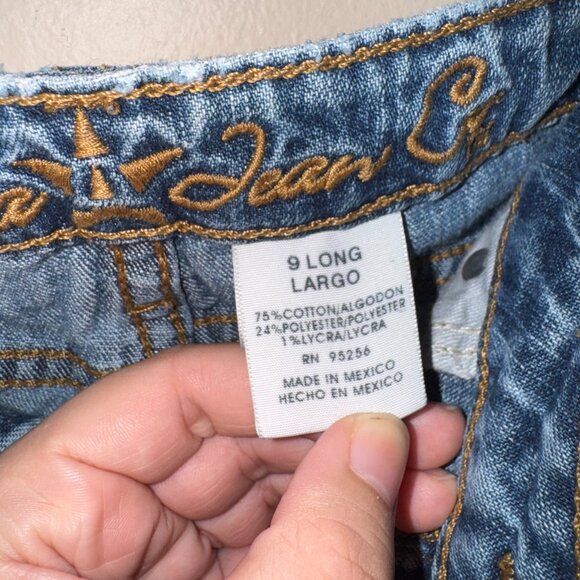 Y2K Arizona Jeans Women’s 9 Long Blue Bootcut Denim | Raw Hem Vintage Fit - Picture 6 of 8